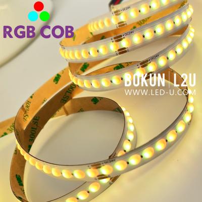 China BOKUN COB LED Strip Light 160LED/M High Density RGB LED Indoor Outdoor CRI90 DC24V Strip for sale