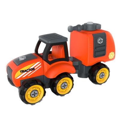 China Diy toys newest fire theme tractor truck toy diy assemble kids tractor toys HN873501 for sale