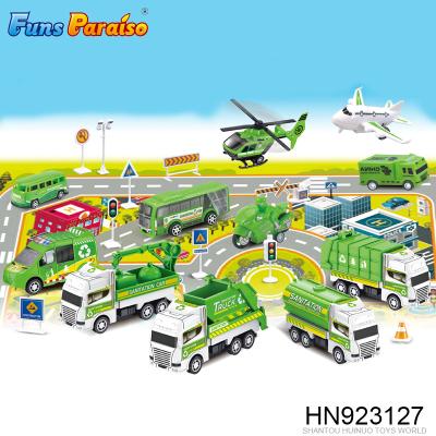 China Remove 37pcs airplane and car hygiene series diy to remove toy car with mat HN923127 for sale