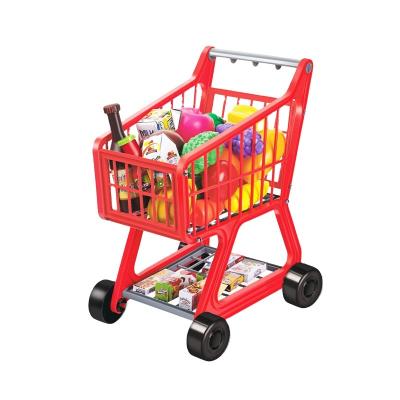 China Preschool Kids Toy Pretend Play House Supermarket Trolley Kids Shopping Cart Toy HN898234 for sale