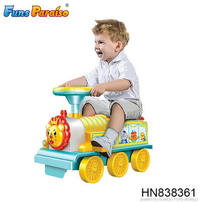 China Ride On Toy Lovely Lion Children Trains Walker Wheels Baby Free Ride On Car Toys HN838361 for sale