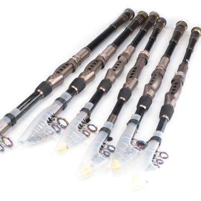 China Carbon FTK-511 Quality Travel Telescopic 1.8M-3.0M Stream Ready Fishing Rod Pole Spinning High Carbon Fiber Fishing Rod for sale