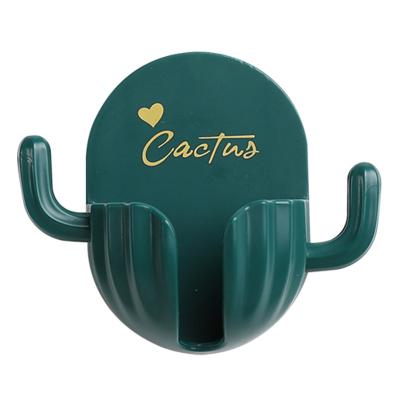 China No Competitive Price Popular Style Cactus Power Socket Hook Electrical Outlet Holder Hooks for sale