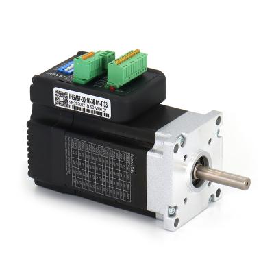 China Aubalasti 100W NEMA 23 AC Integrated Servo Motor 0.29N.m 3000RPM 3.5A 36VDC Mini Servo Motor and Driver 57x76mm IHSV57-30-10-36-01-T-33 for sale