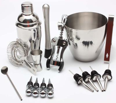 China Viable Bar Gift Plus Design Cheap Steelwork Boss Stainless Cocktail Shaker Bar Set for sale