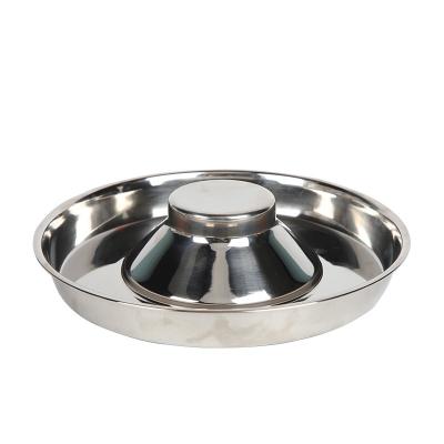 China Stocked pet food bowl 201 stainless steel to prevent pets from knocking over the pet bowl for sale