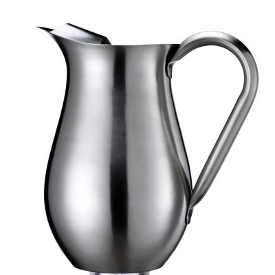 China WITH ICE GUARD 2L / 68 oz oz Stainless Steel Ice Water Tea Pitcher Juice Jug with Ice Guard for sale