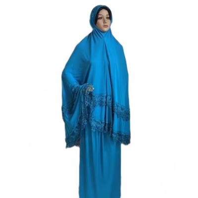 China Breathable Traditional Islamic Ethnic Traditional Islamic Long Robe Dressing Gown Low Ethnic Traditional Islamic Niqab Clothing Set Muslim Khimar Skirt Suit Moq DS0047 Arab Women Prayer Abaya Prayer for sale