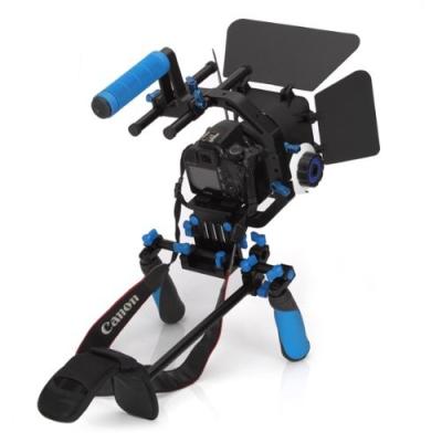 China Dslr rig movie kit with shoulder mount+Follow Focus+Matte Box+C Shape Support Cage for sale