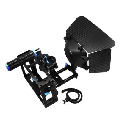 China Camera Cage +Top Handle+15mm Aluminum Rod Block Plate+Follow Focus+Matte Box for sale