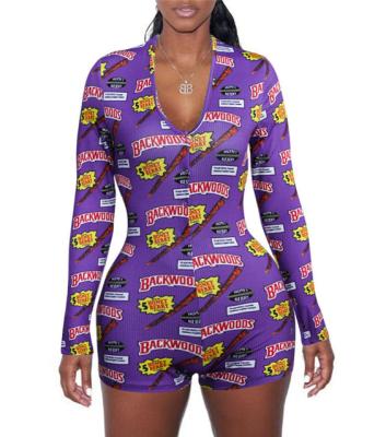 China Wholesale Comfortable OUI DADDY Pajamas Onsie Adult Women Onesie Girls Sleepwear Long Sleeve Romper Sexy Seamless Jumpsuit QUICK DRY Jumpsuit for sale