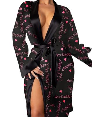 China Wholesale Price Rose Red Female Dressing Gown QUICK DRY Long Robe for sale