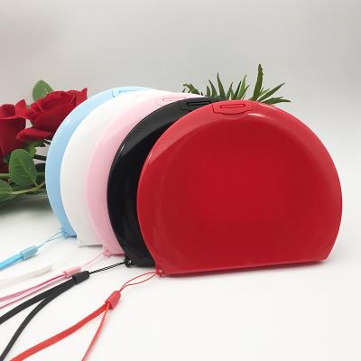 China Customized Antibacterial Portable Stored Logo Mask Case Mask Storage Box With Mirror Lanyard Strap for sale