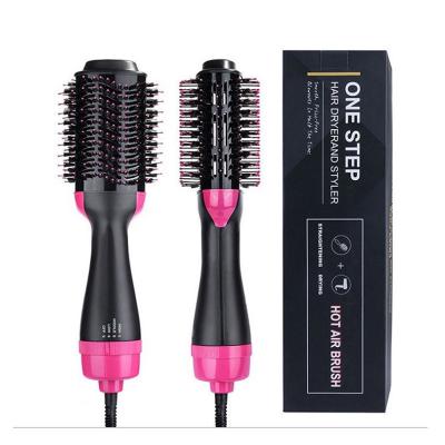 China One Step Hot Ionic 4 in1 Hair Dryer Volumizer Airbrush Styling Brush Styler Ion Hair Straightener Curler Brush Negative for All Hair for sale