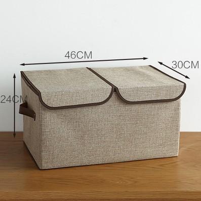 China Storage box minimalist fabric folding double cover large underwear box clothes storage box for sale