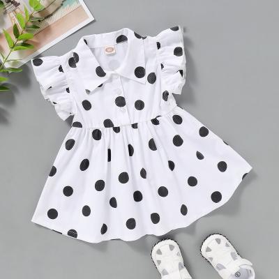 China Wholesale Custom Purch 2021 Summer New Fashion Children's Breathable Cute Dot Dress Support Polka Dot Dress Girl's Clothing Girl Dress for sale