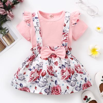 China Hotsales casual clothes children's boutique clothing costume infant girl baby clothes set for summer for sale