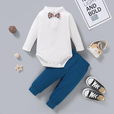 China 2021 New Formal Children's Wear Shirt And Pants Suit White Boy Clothes Party Formal Two Piece Set for sale