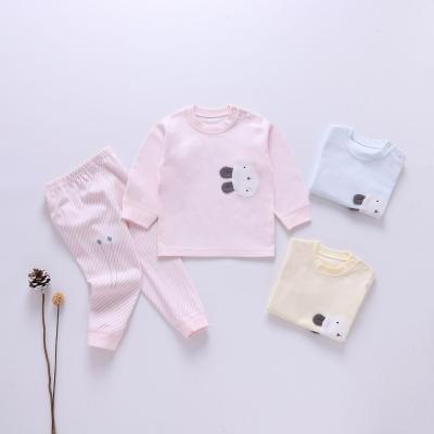 China Wholesale Breathable Kids Autumn Cotton Baby Pajamas Boys Girl Soft Falling Long Sleeves Suits For Kids Clothing for sale