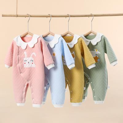 China Infant Newborn Ruffle Long Sleeve Jumpsuit Baby Romper Cotton Overalls One Piece Outfit Other Clothes For Spring And Autumn for sale