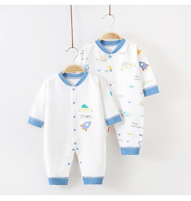 China Other Hot Selling Lovely Printing Rompers Baby Sleep Neutral Organic Cotton Long Sleeve Baby Romper for sale