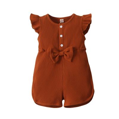 China Other Affordable Brown Baby Clothes Set Infant Toddler Girls Summer Cute Kids Overalls For Babies for sale