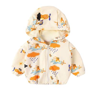 China Viable girls' printing jacket thickened children's plush sweater baby fleece coat autumn and winter lambswool cotton coat new style for sale