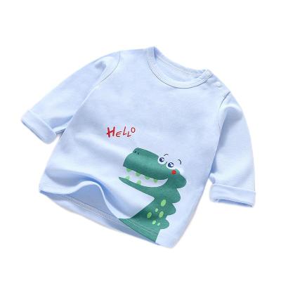 China Baby and Autumn Cartoon Cotton T-shirt Spring Breathable Tops for Boy and Girl Baby One-Piece Long Sleeve for sale