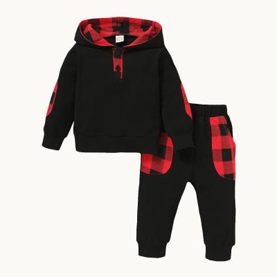 China Anti-wrinkle Kids Sports Sweatshirts Sets Fashion Boys Clothes Baby Fits Warm Kids Hoodie Sets for sale