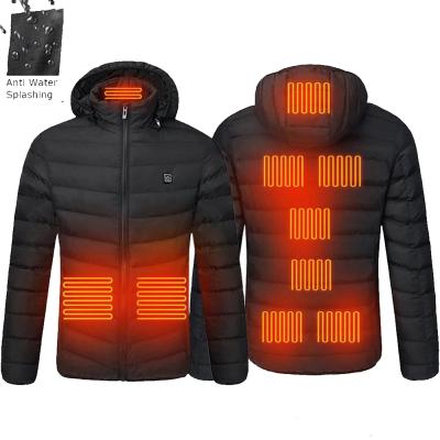 China Lightweight Cotton Heating Clothes Usb Battery Electric Men Coats Waterproof Insulated Heated Jacket for sale