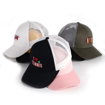 China COMMON Embroidered Logo Plain Colored Mesh Embroidery High Quality Custom Trucker Hat for sale