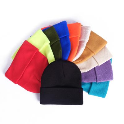 China Factory JOINT Wholesale Customized Logo Designed Unisex Knitted Plain Warmly Acrylic Beanie Winter Hat for sale