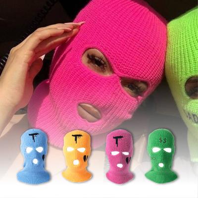 China 2021 Winter COMMON 3 Hole Ski Mask Balaclava Custom Balaclava Embroidery Three Hole for sale