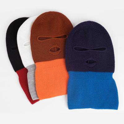 China Ski Masks Knitted Hat Balaclava of the three warm comfortable embroidery hole men COMMON for sale