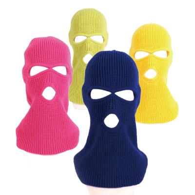 China COMMON Your Own Women's Motorcycle Balaclava Three Hole Pink Neon Ski Masks design for sale