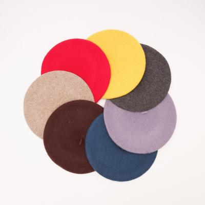 China High Quality Comfortable Flat Surface Female Comfortable Wool Beret French Hats for sale