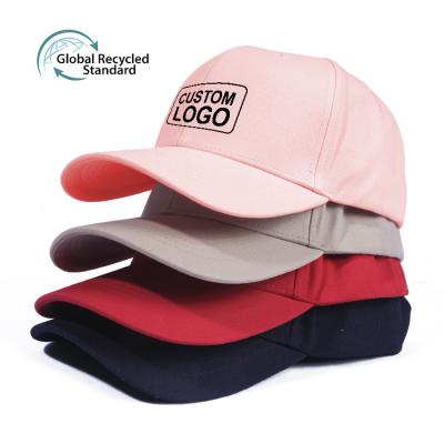 China COMMON Newcomer Recycled Cotton Embroidered Hat Fashion Custom Logo Running Sport Baseball Cap Hat for sale