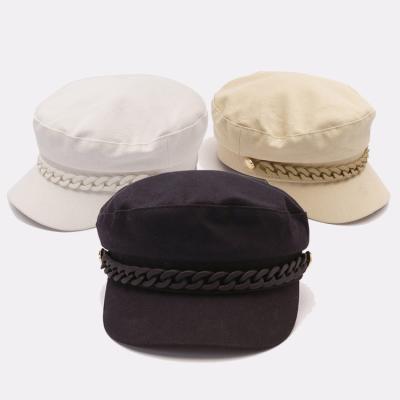 China COMMON Wholesale Adults Cotton Flat Top Multi Panel Hats For Female for sale