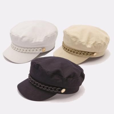 China JOINT Army Adults Cotton Comfortable Flat Top 100% Military Hats For Female for sale