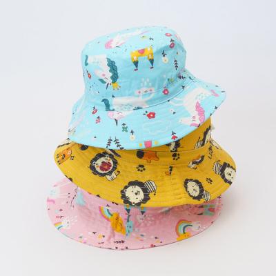 China 2021 100% Cotton Cozy Comfortable Foldable Printed Children's Unisex Bucket Hats for sale