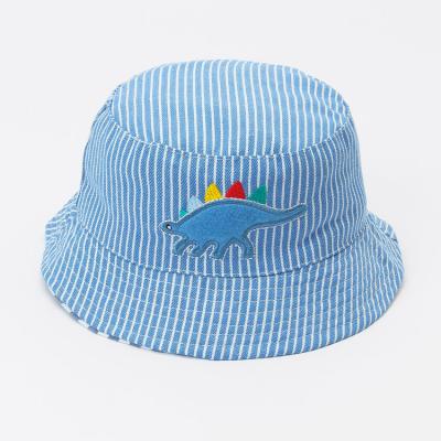 China Cozy Custom Logo Summer Cotton Embroidery Pink Baby Kids Bucket Hat for sale