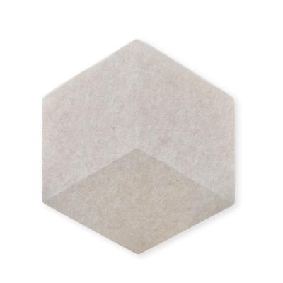 China 3D Hexagon Decorative Polyester Fiber Acoustic Board For Wall Covering for sale