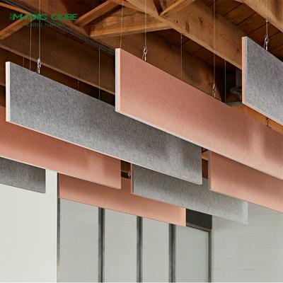 China PET Felt Easy To Attach Ceiling Acoustic Panel Impact Resistant Customizable for sale