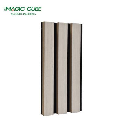 China Polyester Fiber Acoustic Panel Wooden Slats Wall with Installation Accessories Screw for sale