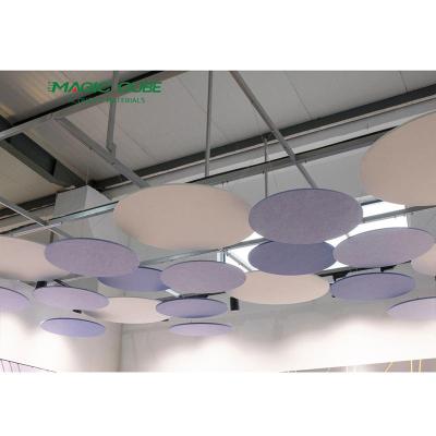 China Colorful Polyester Fiber Hanging Ceiling Sound Panels For Office Building for sale