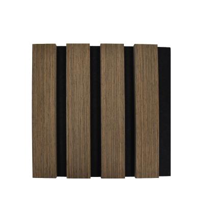 China Melamine Polyester Slat Wooden Veneer Slats for Soundproof Acoustic Wooden Slats Wall for sale