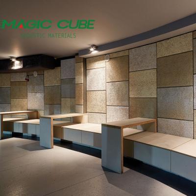 China Inorganic Cement Material Hexagon Acoustic Panel Wood Wool Cement Panels 600*2400mm with Nails for sale