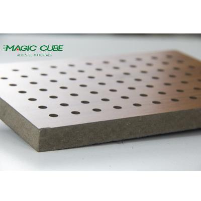 China Decorative Perforated Wood Tile for Sports Venues Ceiling using MGO Core Material for sale