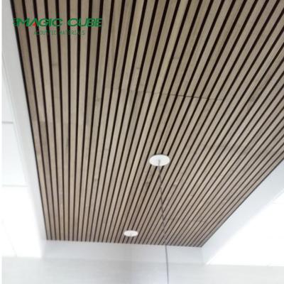 China Soundproofing Slat Wooden Fiber Acoustic Panels for Apartment Sound Absorption Walls for sale