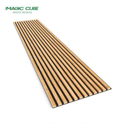 China Edge To Edge 13mm Acoustic Wood Slat Panels Eco Friendly For Ceiling for sale